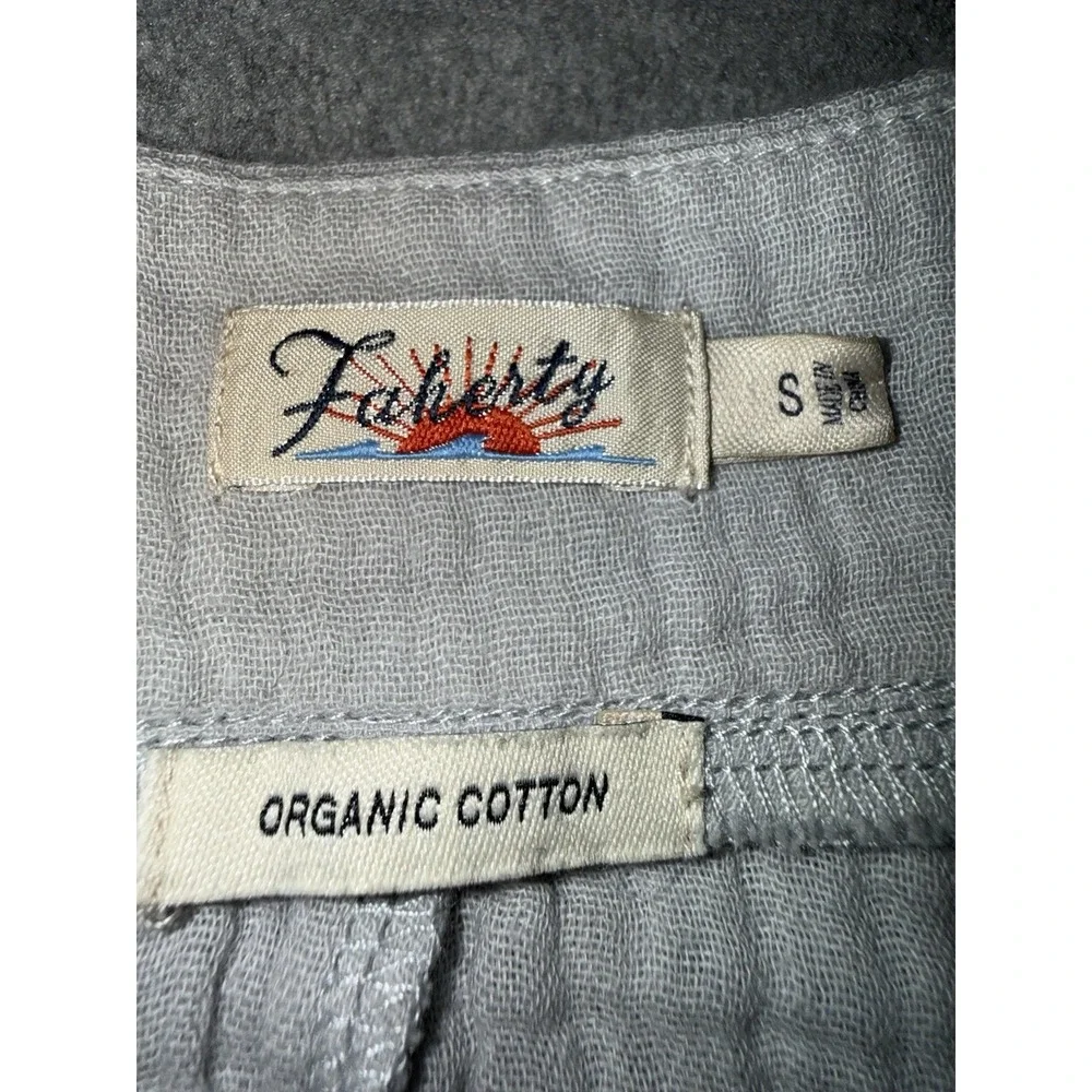 Faherty Dream Costa Cotton Dress Gray Gauzy Midi Sleeveless Coastal Beach SZ S